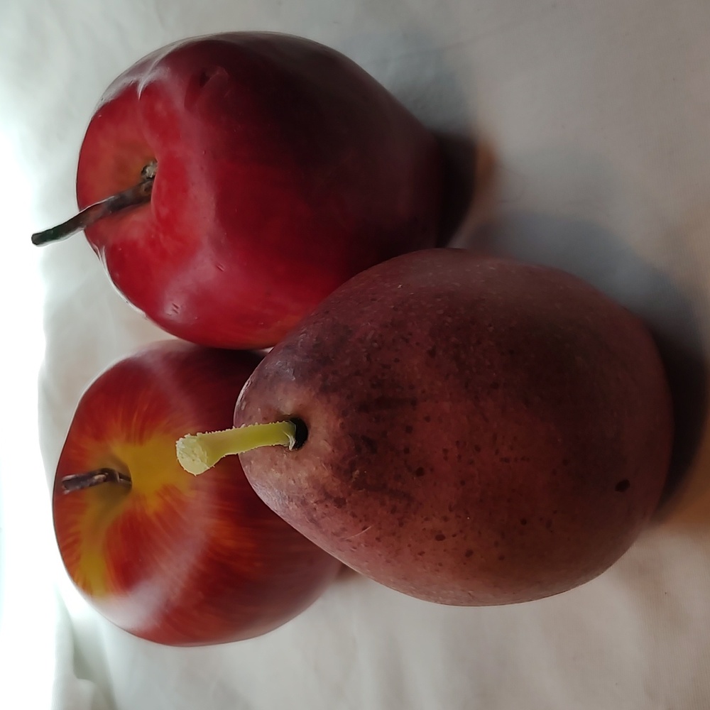 Fall faux/prop/staging fruit, apples and red pear